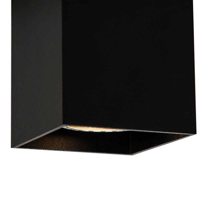 Moderne opbouwspot zwart GU10 50mm - Qubo