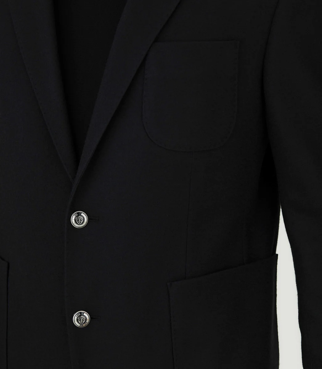 Veste casual en laine mélangé noir 