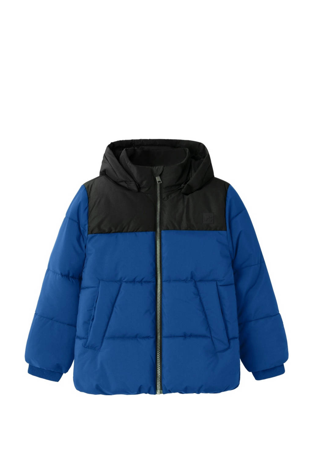 NAME IT gewatteerde winterjas NKMMORNING hardblauw/zwart