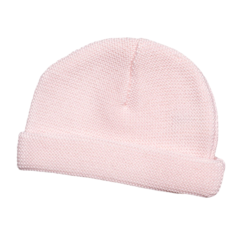 Mütze Merinowolle rosa