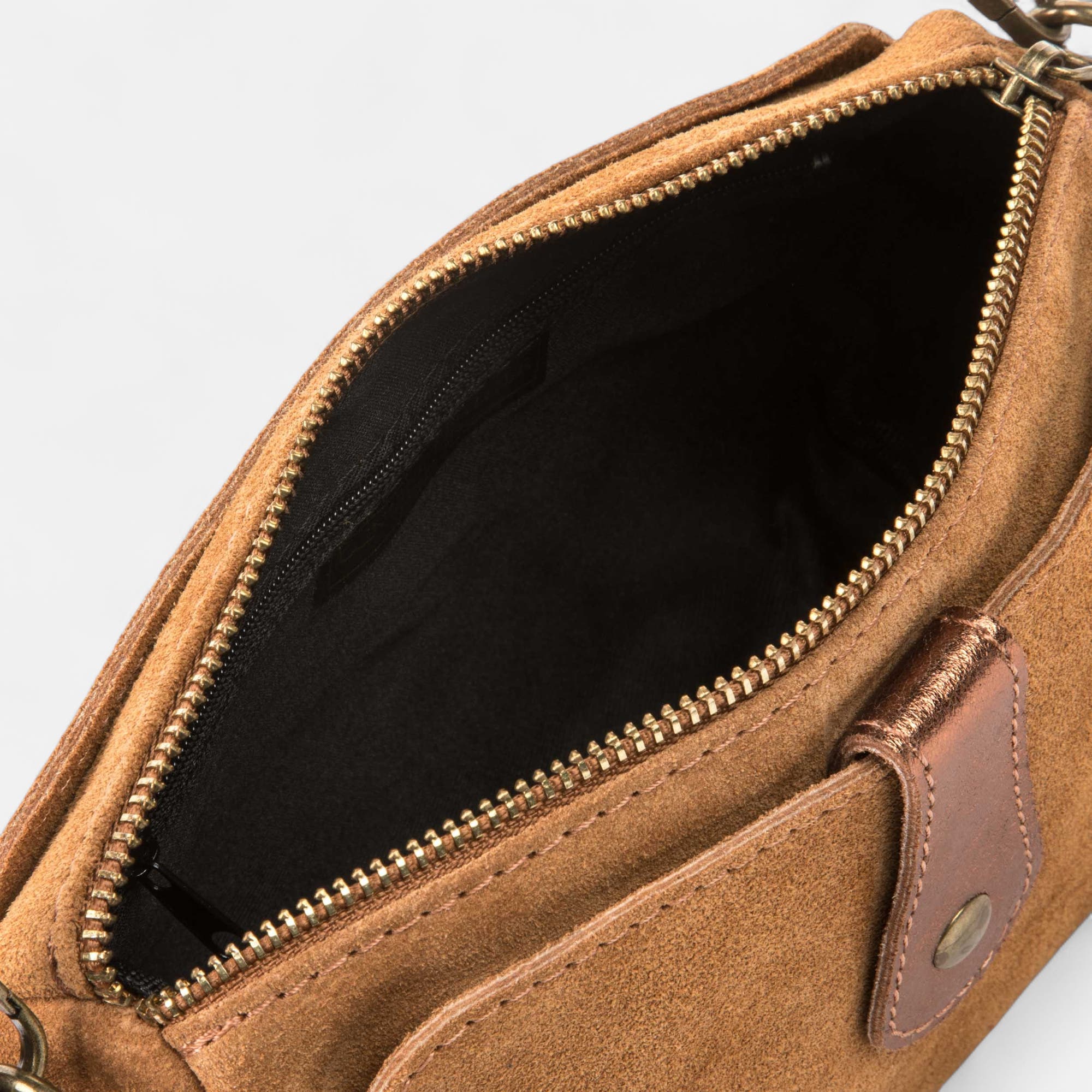 Sac bandoulière en cuir cognac