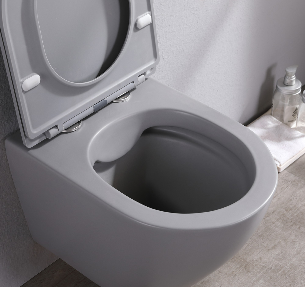Grohe Rapid toiletset met Saniclear Itsie mat grijze toiletpot randloos met softclose zitting