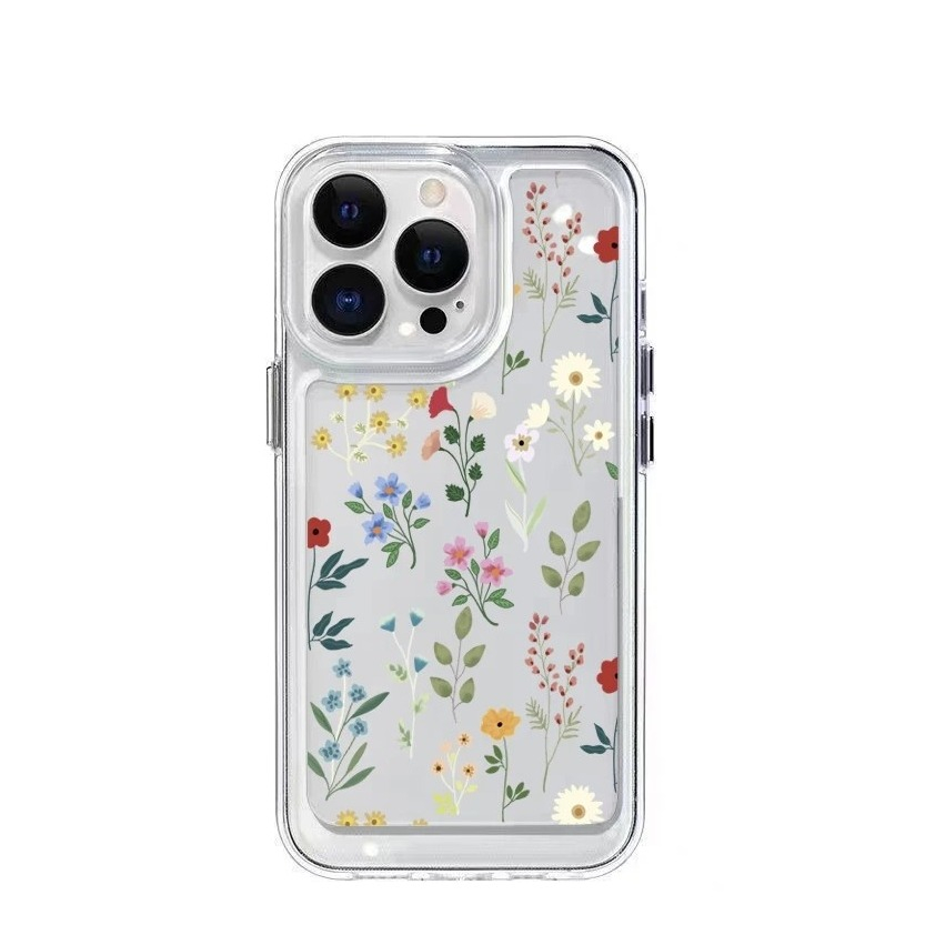 iPhone 16 Gummi Case Schutzhülle mit Kameraschutz - Bunte Blumen