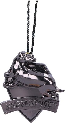 Harry Potter Julepynt - Hufflepuff Crest - Sølv - Nemesis Now - 6 CM