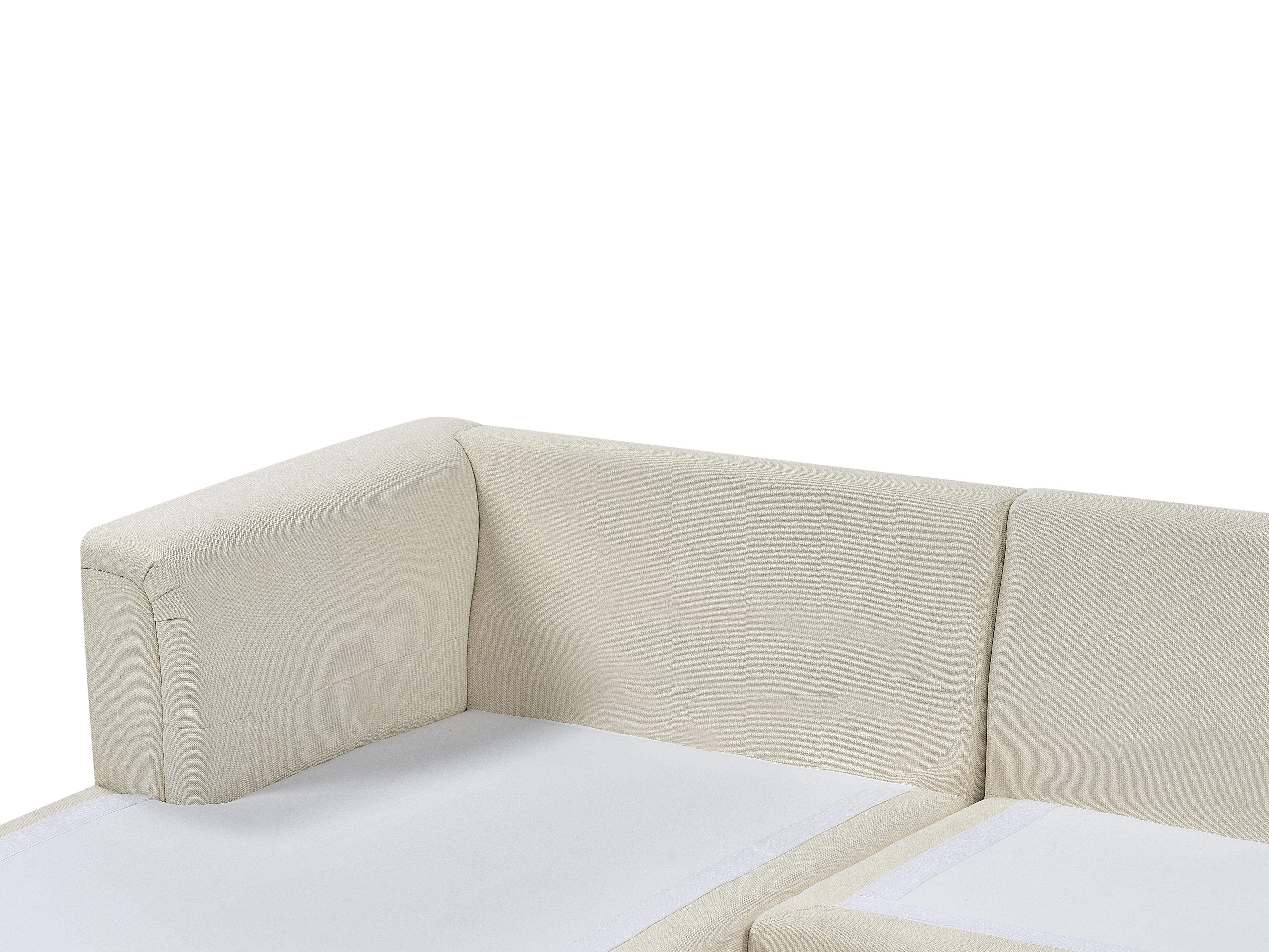 Hoekbank 4-zits OSLO Stof Beige rechtszijdig