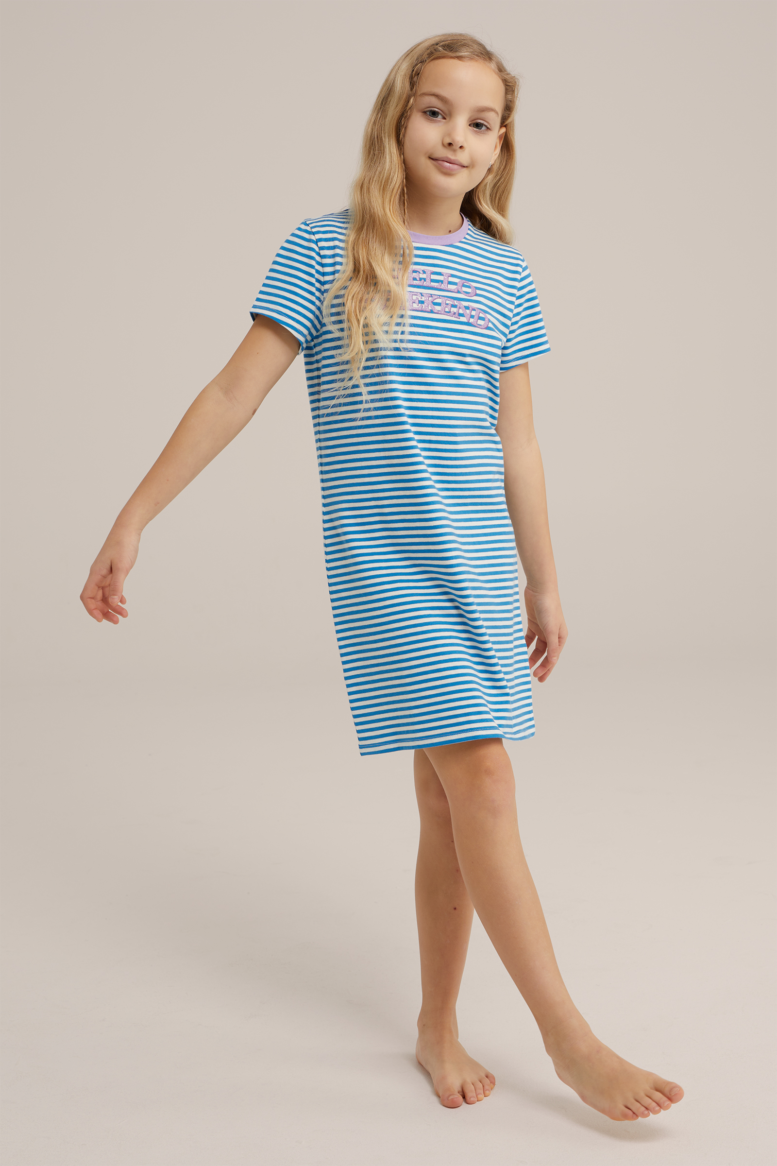 Meisjes nachthemd met dessin WE Fashion Blauw