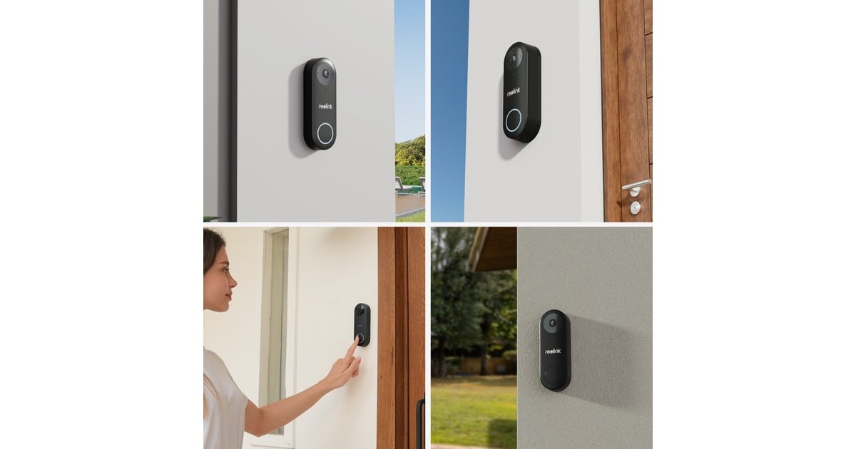 ReolinkSmart 2K+ Wired wifi video deurbel met gong  (Zwart)