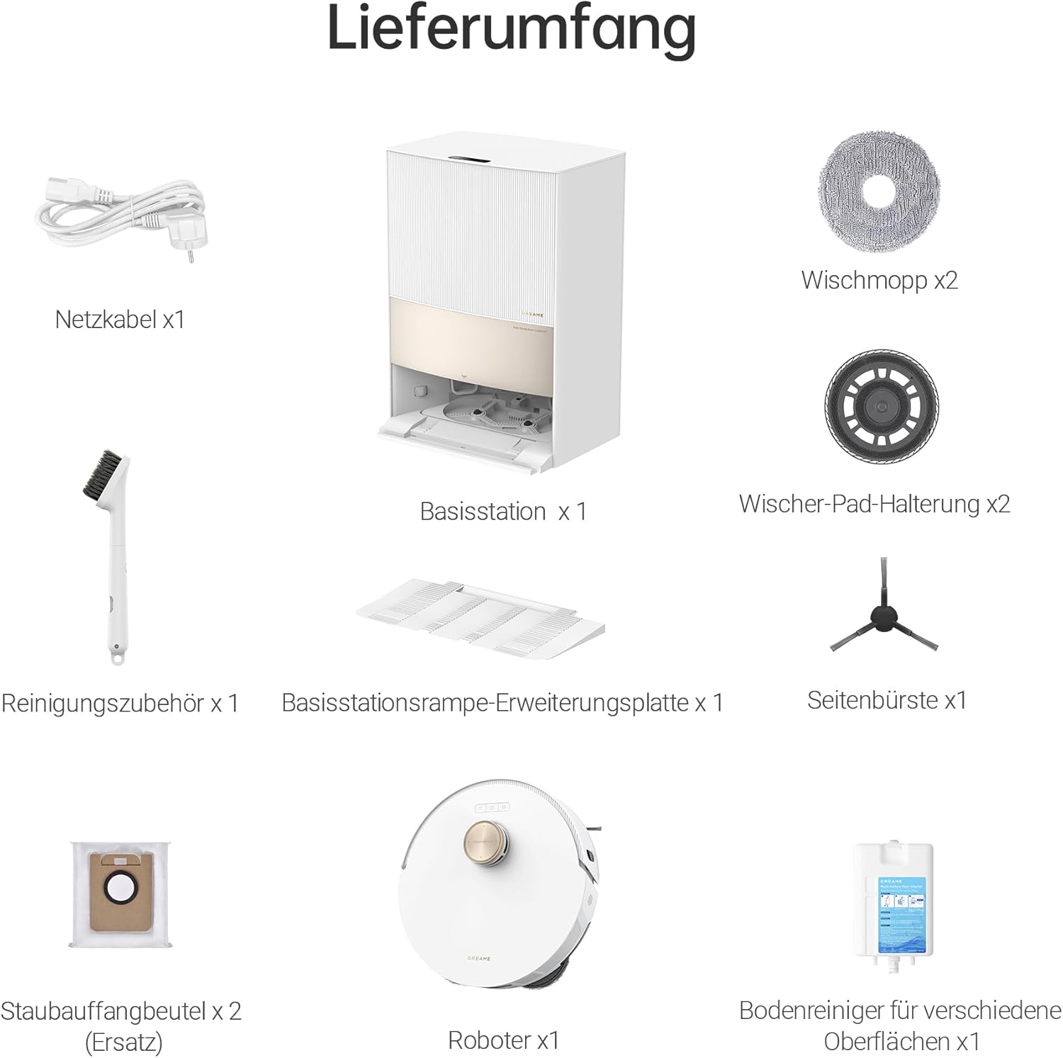 dreame L20 Ultra Roboter Staubsauger mit MopExtend-Technologie, Moppentfernung, anheben der Wischmopps, AI Action, 7000 Pa Saugroboter mit selbstreinigender Basisstation für Teppiche und Hartböden