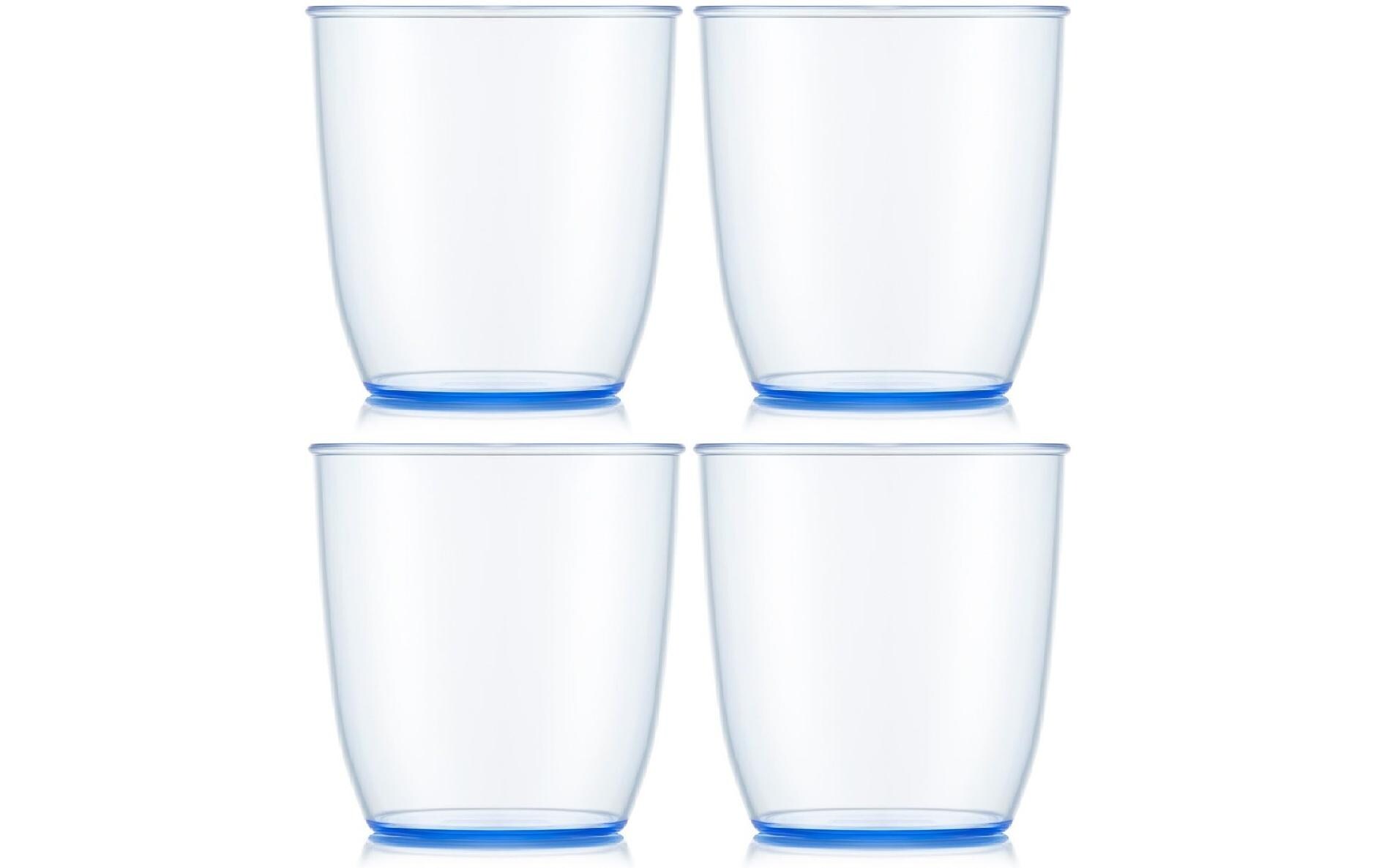 Outdoor-Becher Kvadrant 350 ml, Blau, 4 StückTrinkbecher Set