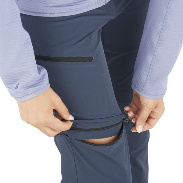 Pantalon randonnée SALOMON WAYFARER ZIP OFF PANTS W BLUE NIGHTS