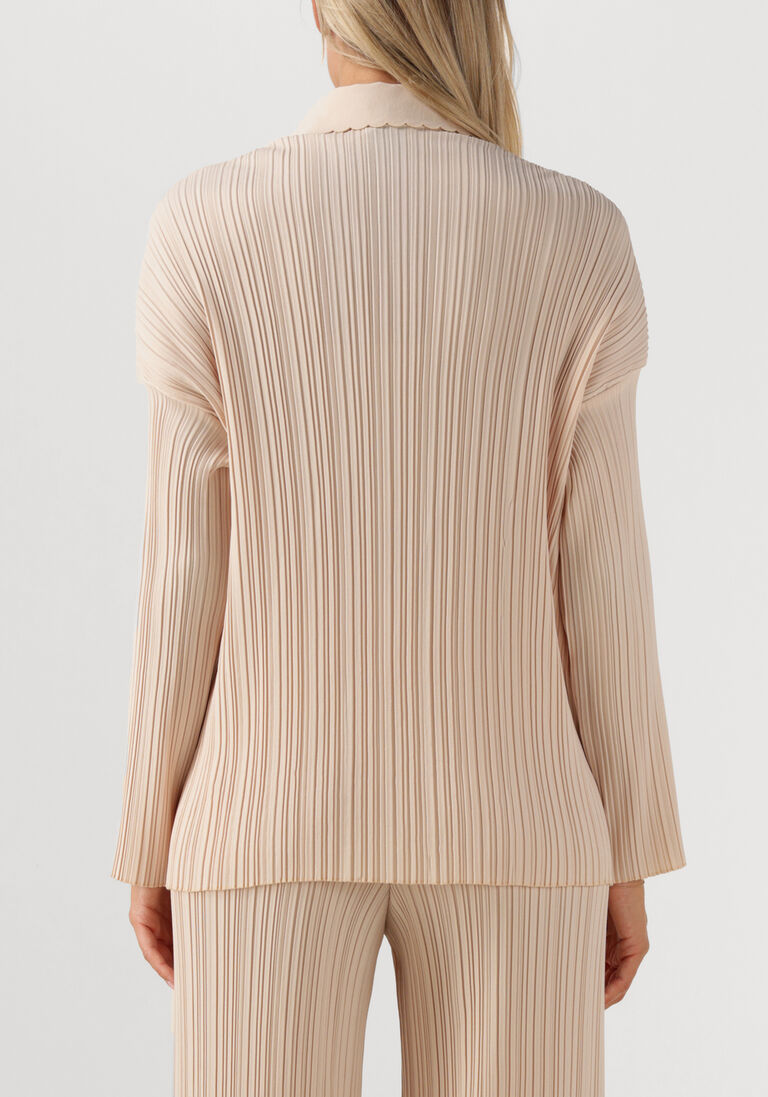 creme forte forte blouses poly crepe plisse' overshirt