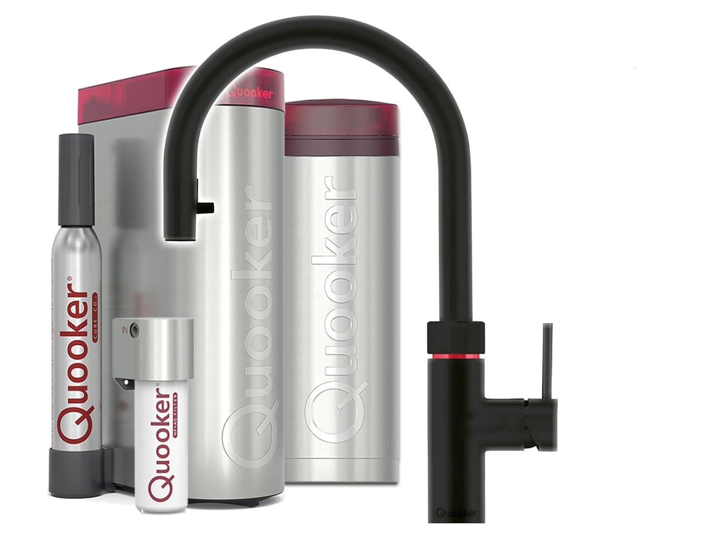 Quooker PRO3 & CUBE | Flex BLK (Schwarz) inkl. Cube-Filter