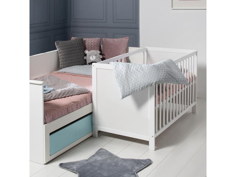 roba Beistellbett Hamburg weiss 60 x 120 cm Höhenverstellbares Baby- und Beistellbett