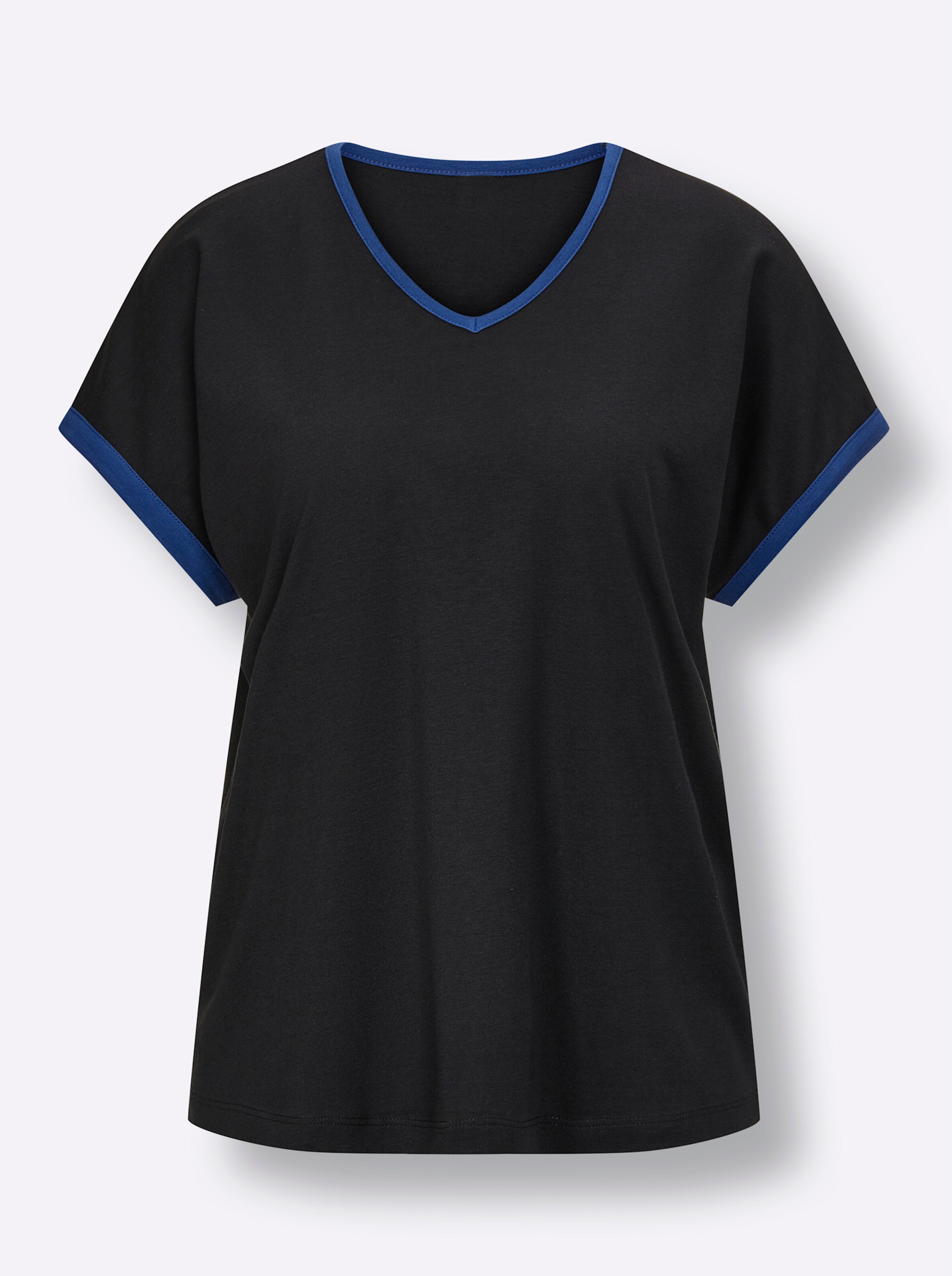 wäschepur Shorty in royalblau-schwarz-bedruckt