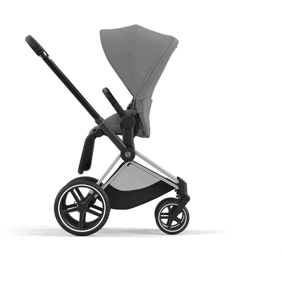 cybex PLATINUM Kombikinderwagen New Priam Chrome Black Mirage Grey