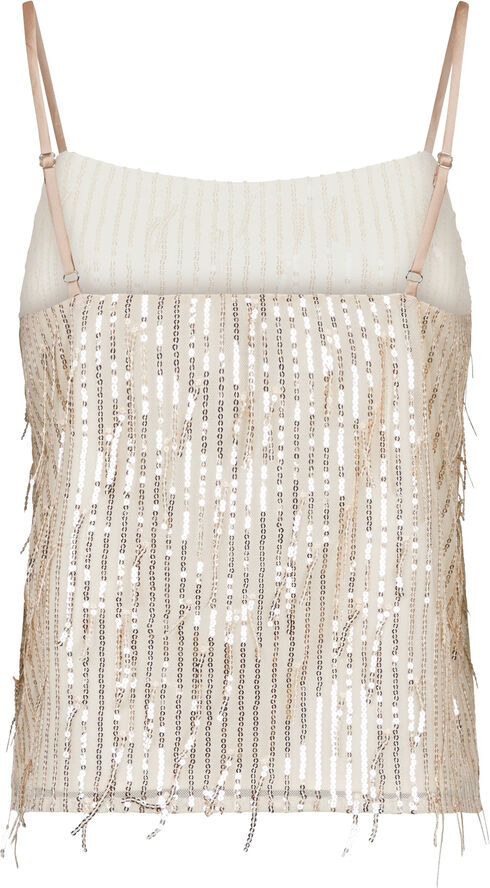 Neo Noir Reganna Sequins Top Rose gold