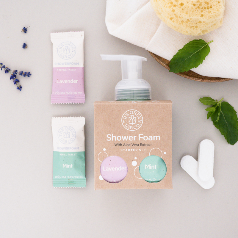 The Green Lab Co Starter Set Doucheschuim Tabletten Lavendel & Munt 3 Stuks