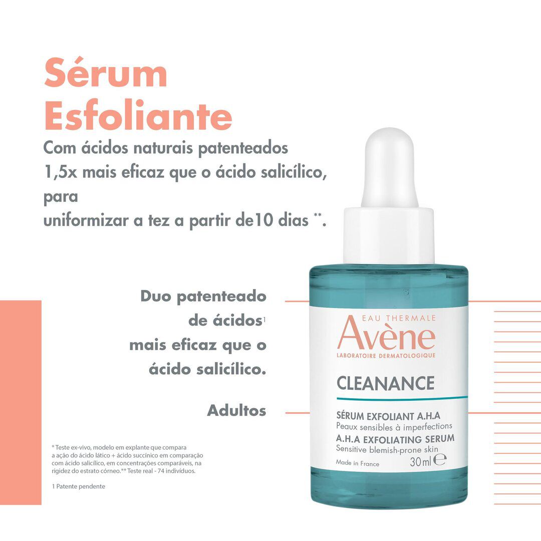AVENE  Cleanance Sérum Esfoliante A.H.A pele oleosa, acne - 30ml
