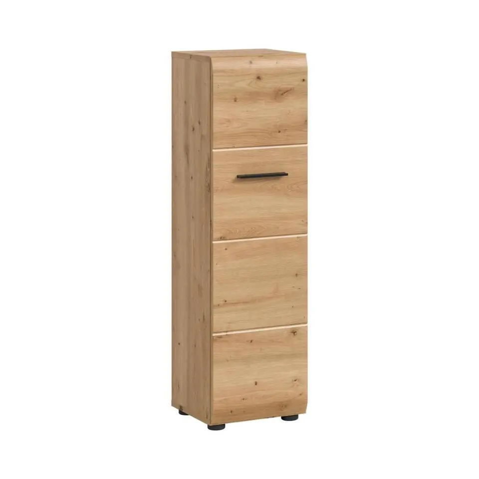Hioshop Ice badkamerkast 1 deur eiken decor