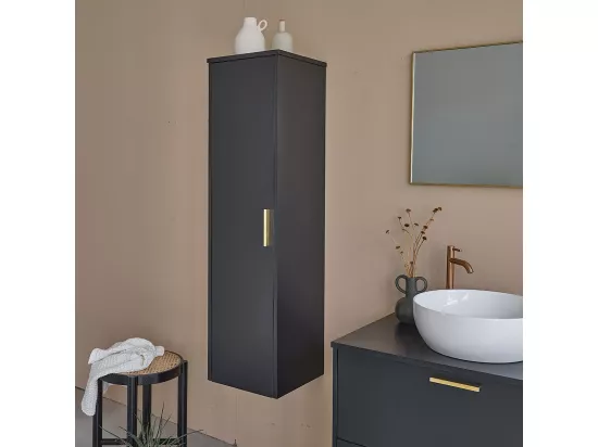 Colonne de salle de bain en acacia massif suspendue