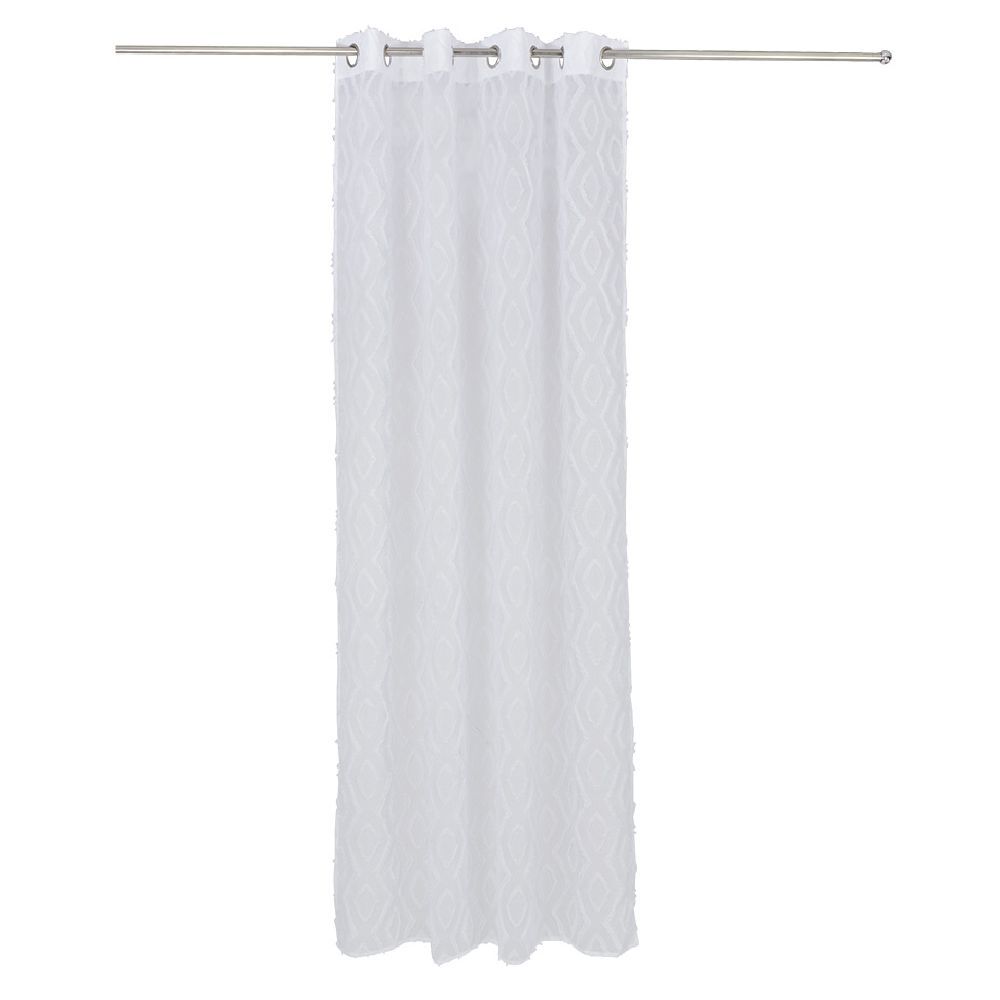 Voilage polyester 140x240cm tuffeté blanc