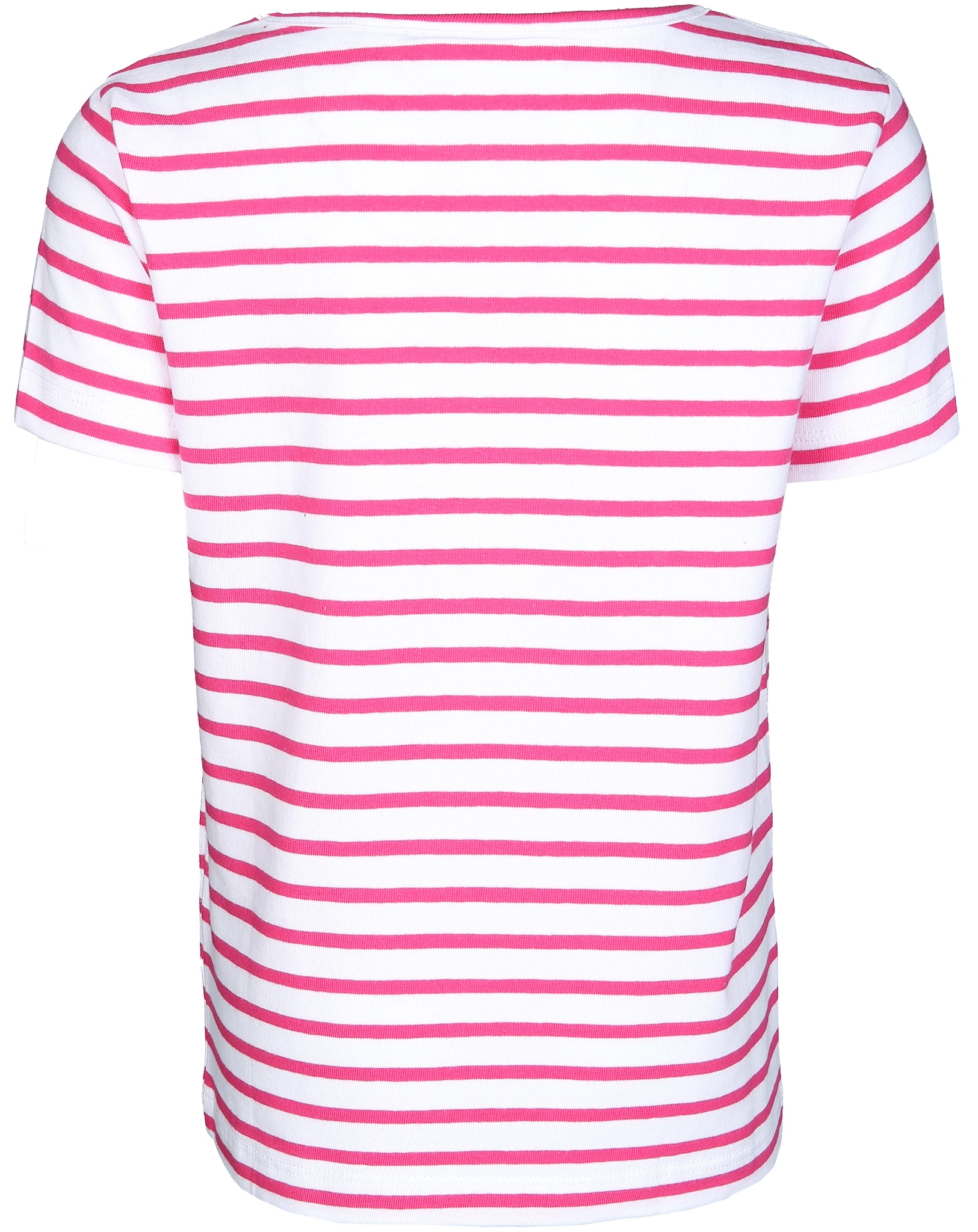 T-Shirt PFERD MIT BLUME gestreift in rosa/weiß