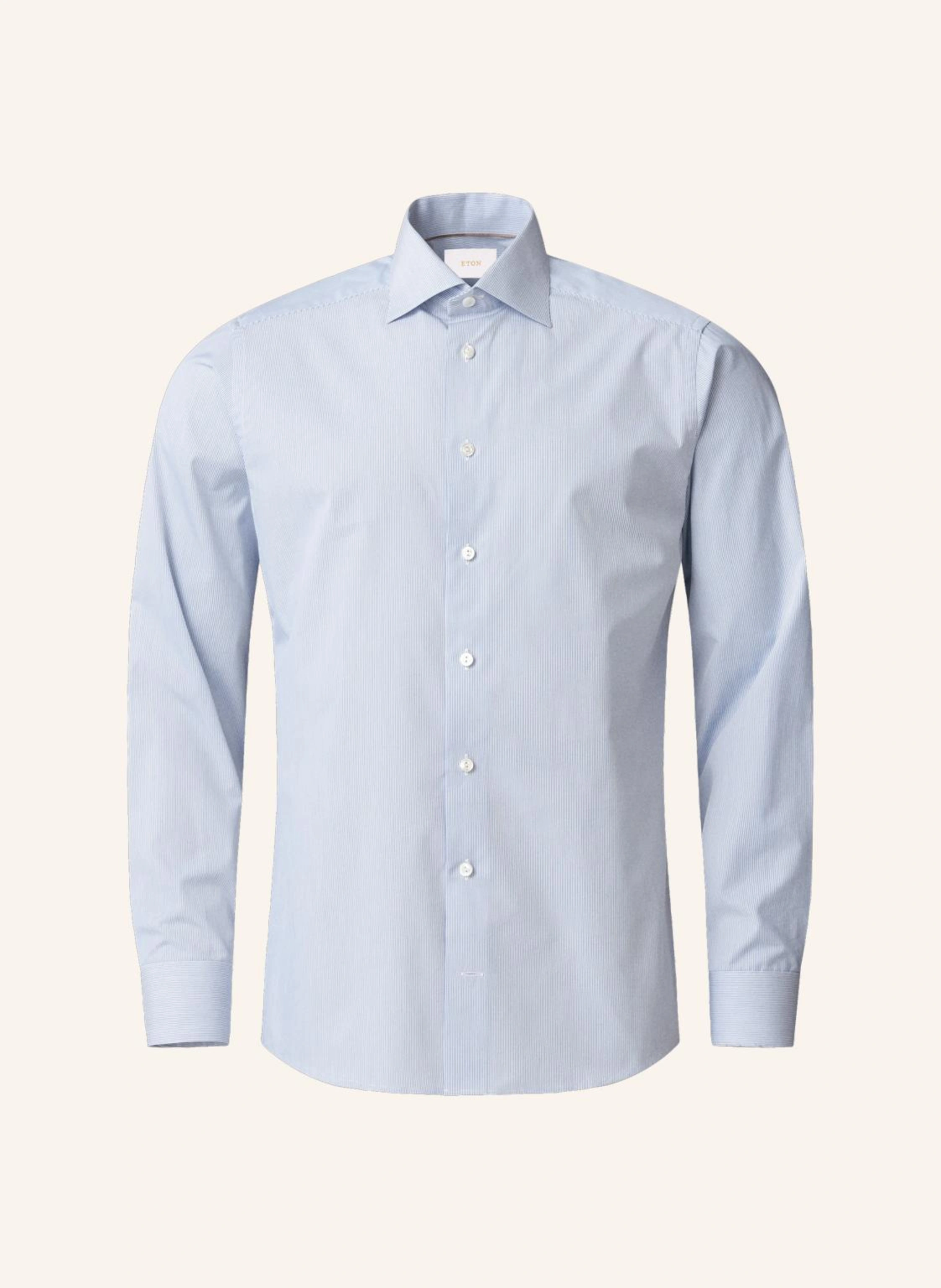 ETON Hemd Baumwolle Piqué Gestreift Slim Fit