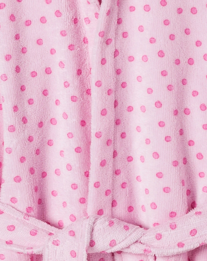 Bademantel FINE DOTTY in rosa/pink