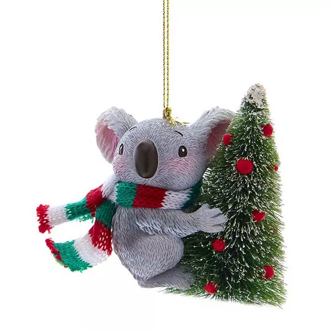 Suspension de Noël (H7 cm) Koala et sapin de Noël