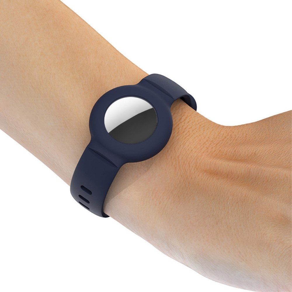 Apple AirTag Silikon Sport Armband (Gelenkumfang 140-220mm) - Dunkelblau