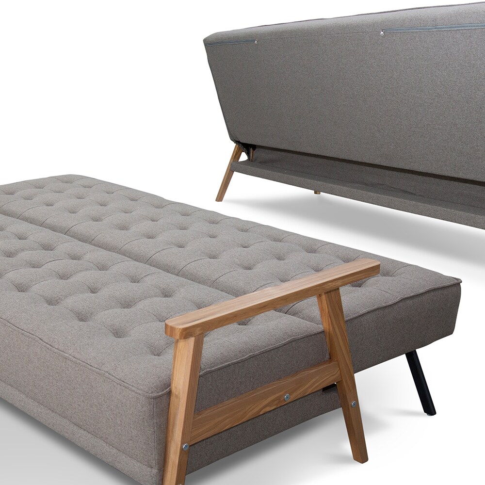 VitaliSpa Schlafsofa Dion mit Klappfunktion, Braun, moderne 3-Sitzer Gästecouch