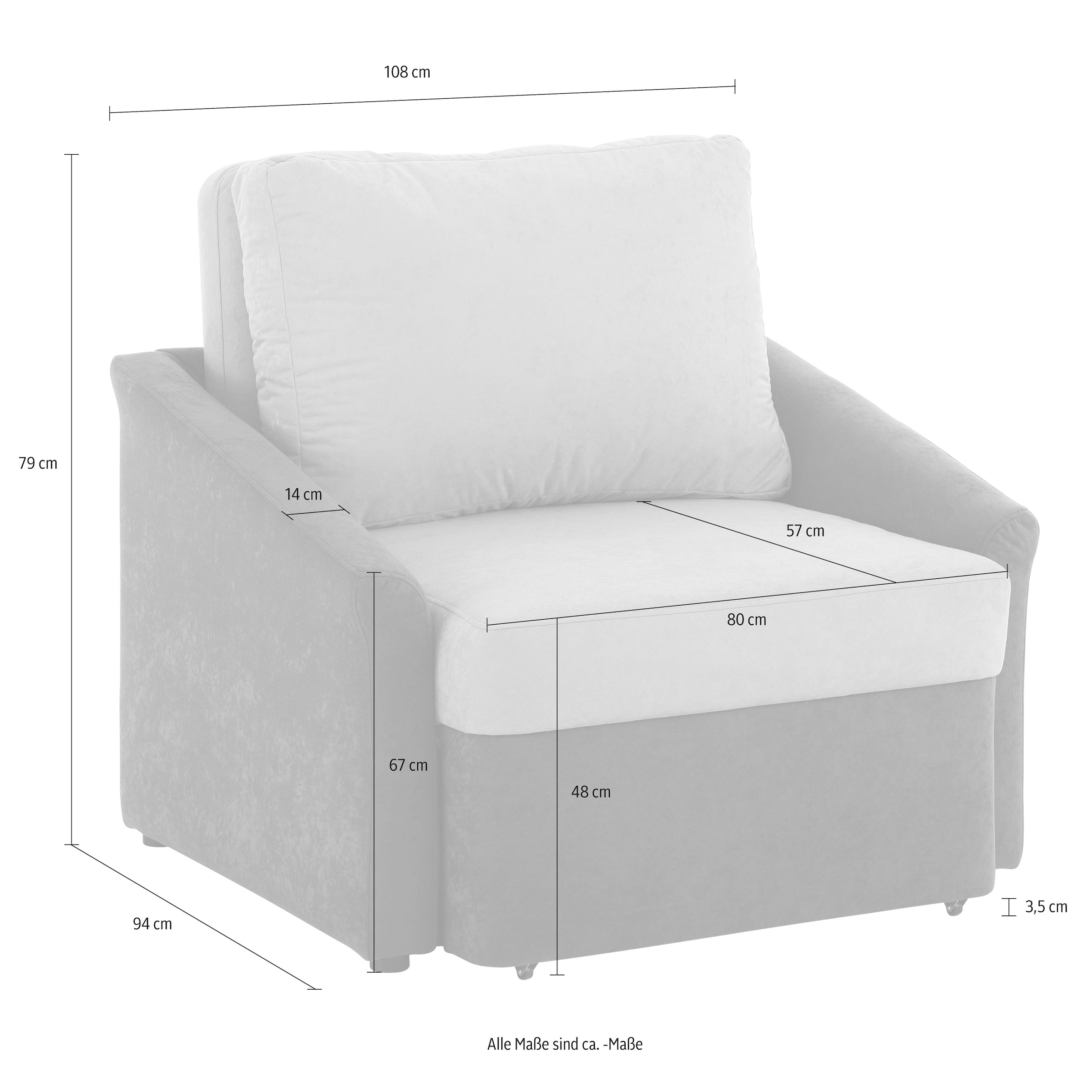 Home affaire Schlafsofa »Sleepy« mit Schlaffunktion und Boxspring Federung