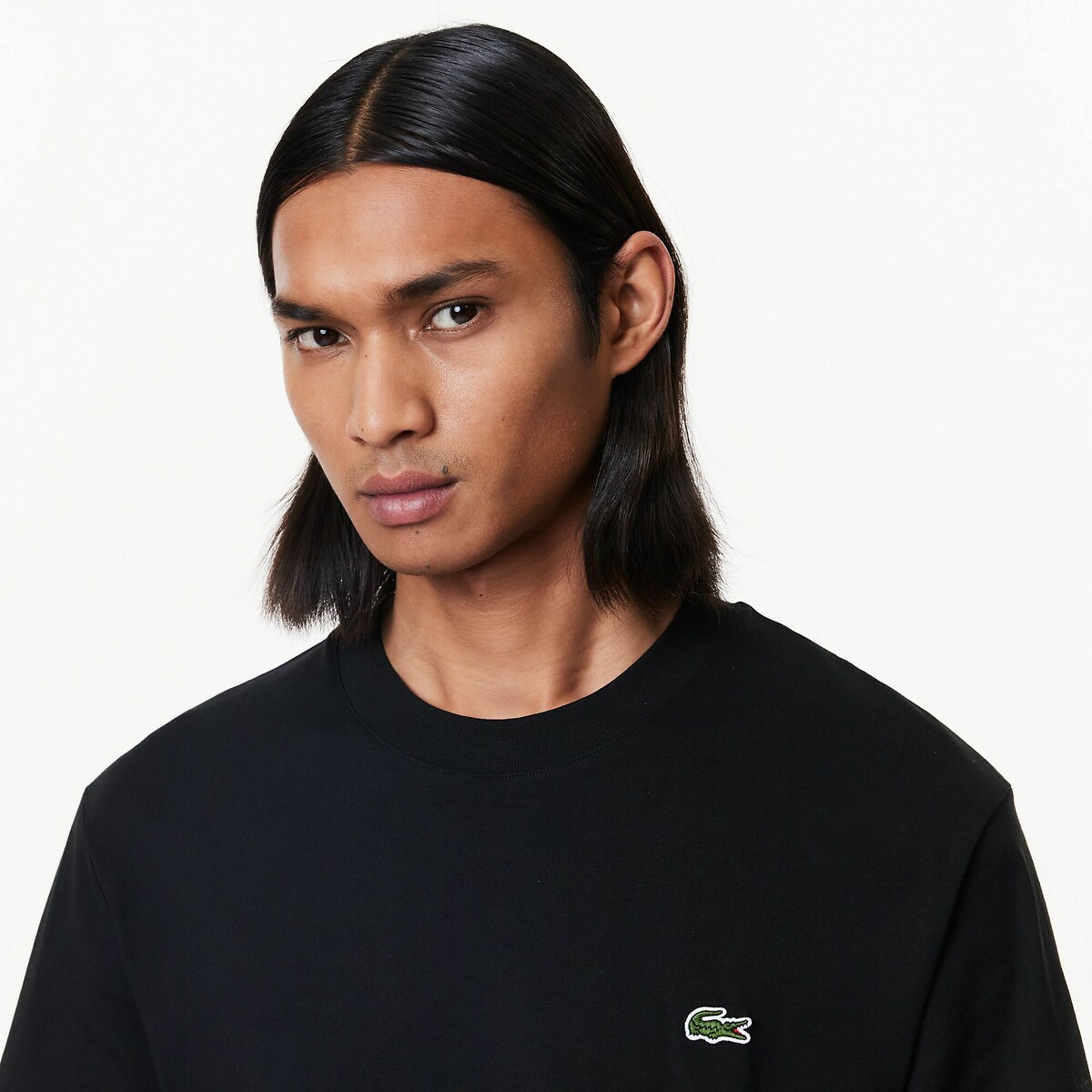 Camiseta LACOSTE em malha com gola redonda