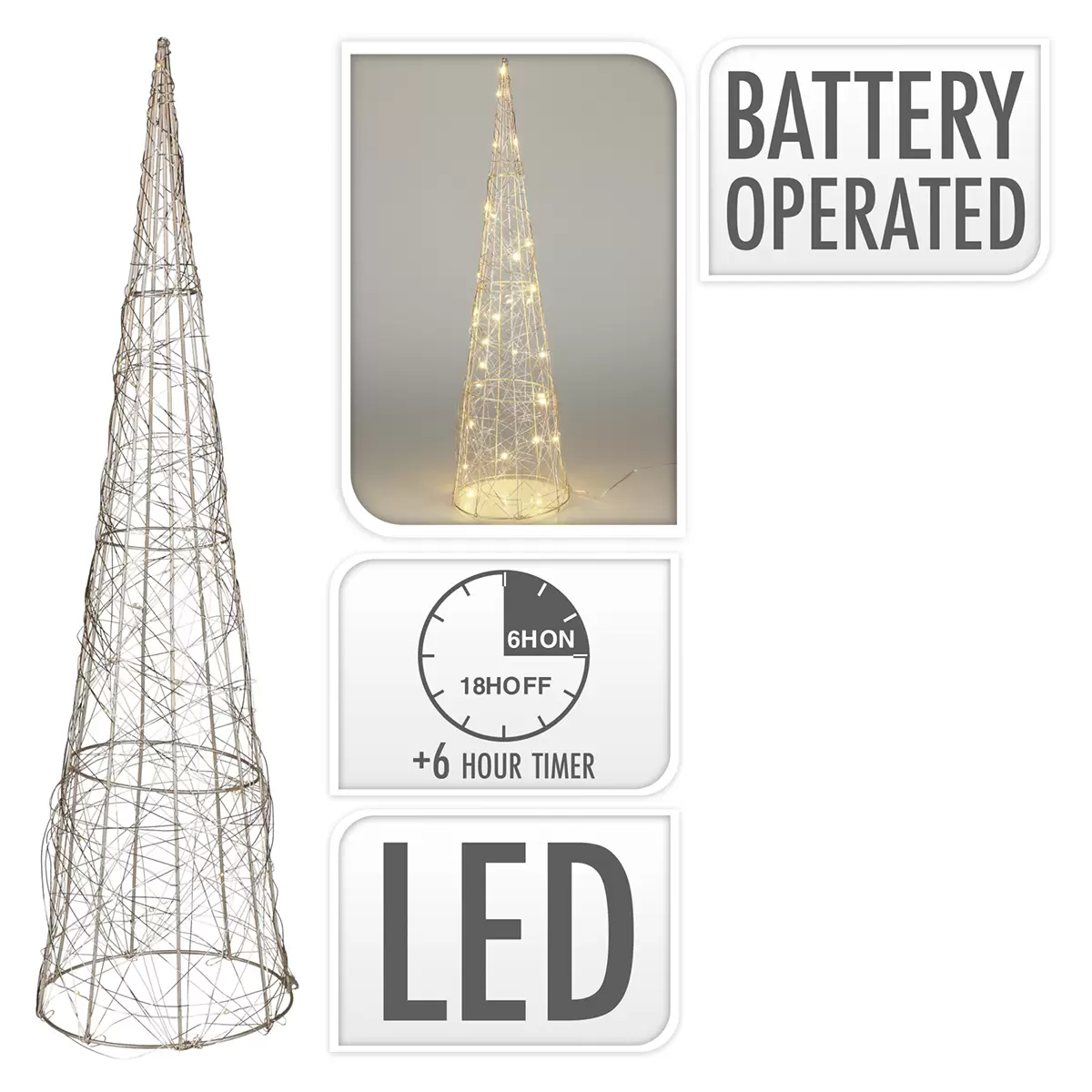 LED-Baum LED-Cone Gold