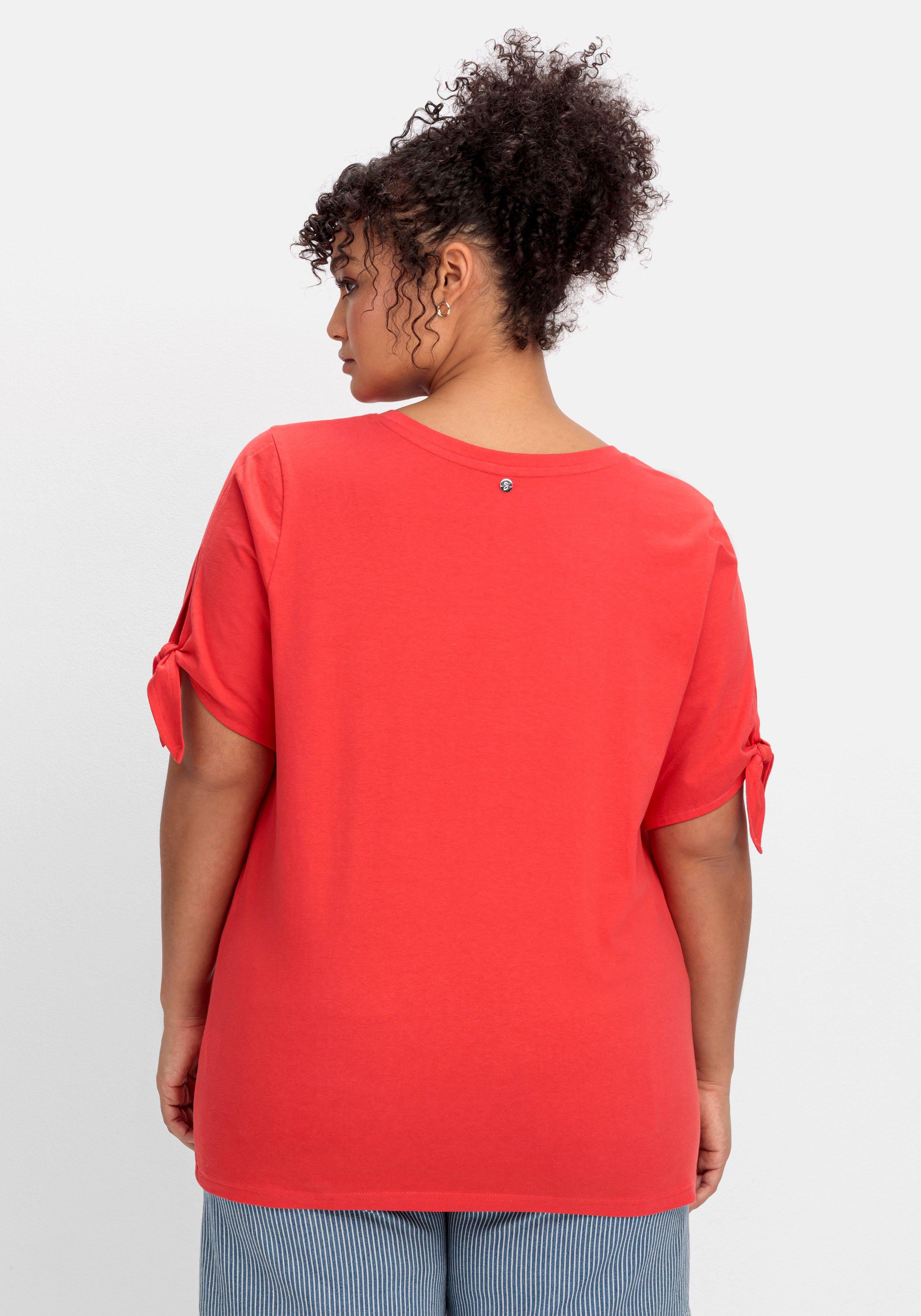 Shirt mit Knotendetail am Ärmelsaum