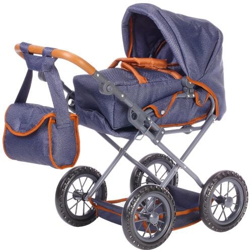 Knorrtoys® Kombi-Puppenwagen »Ruby - Dark Blue« mit Wickeltasche