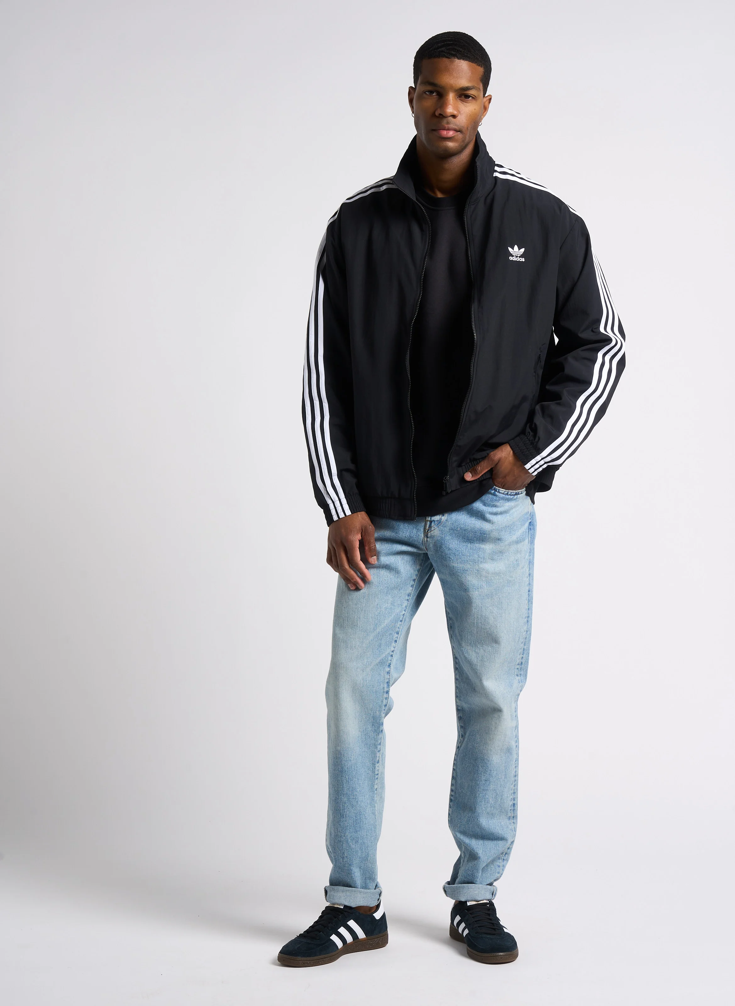 Sweat col rond en molleton doux| Noir