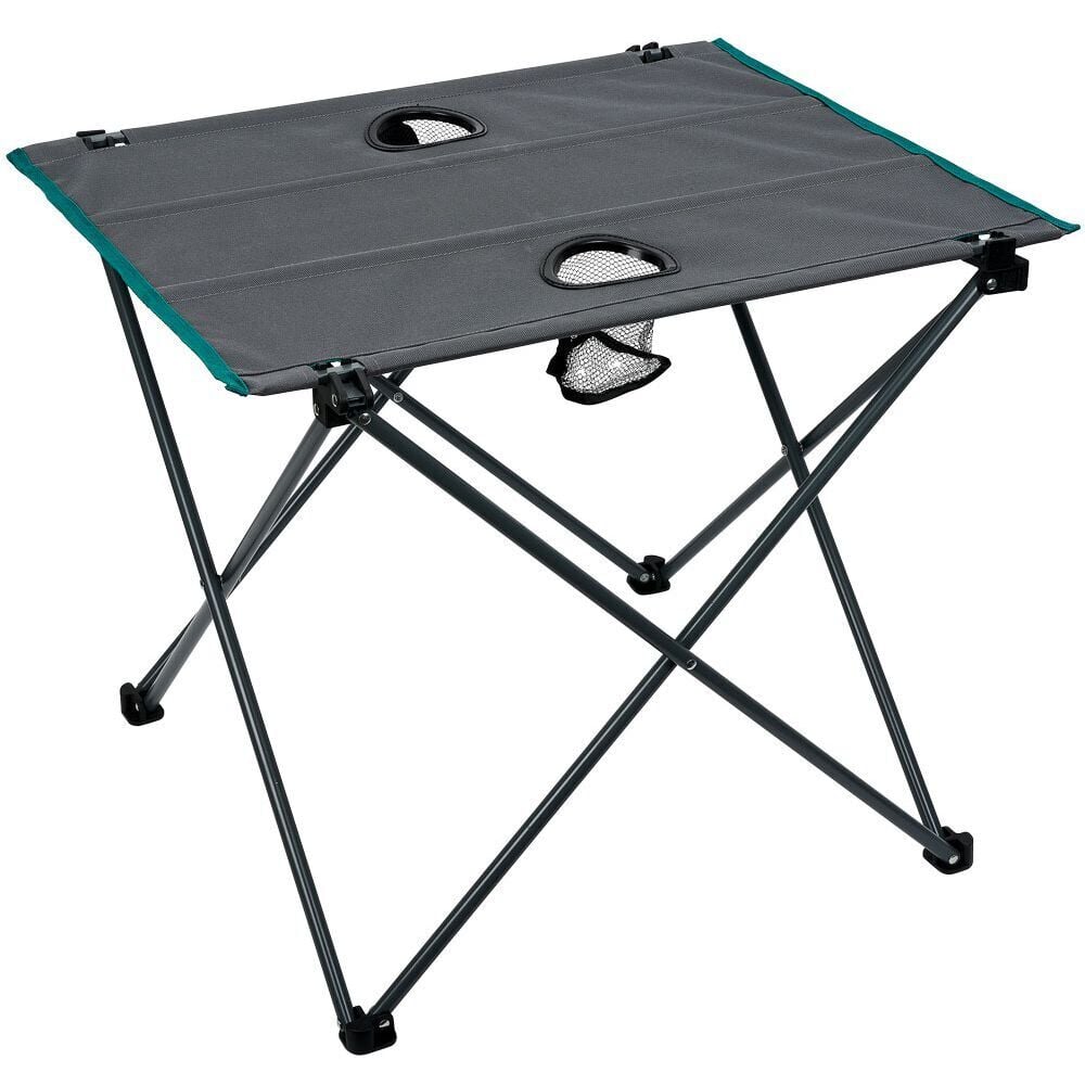 Table de camping pliante avec 2 porte-gobelets 61,5xH53x51cm