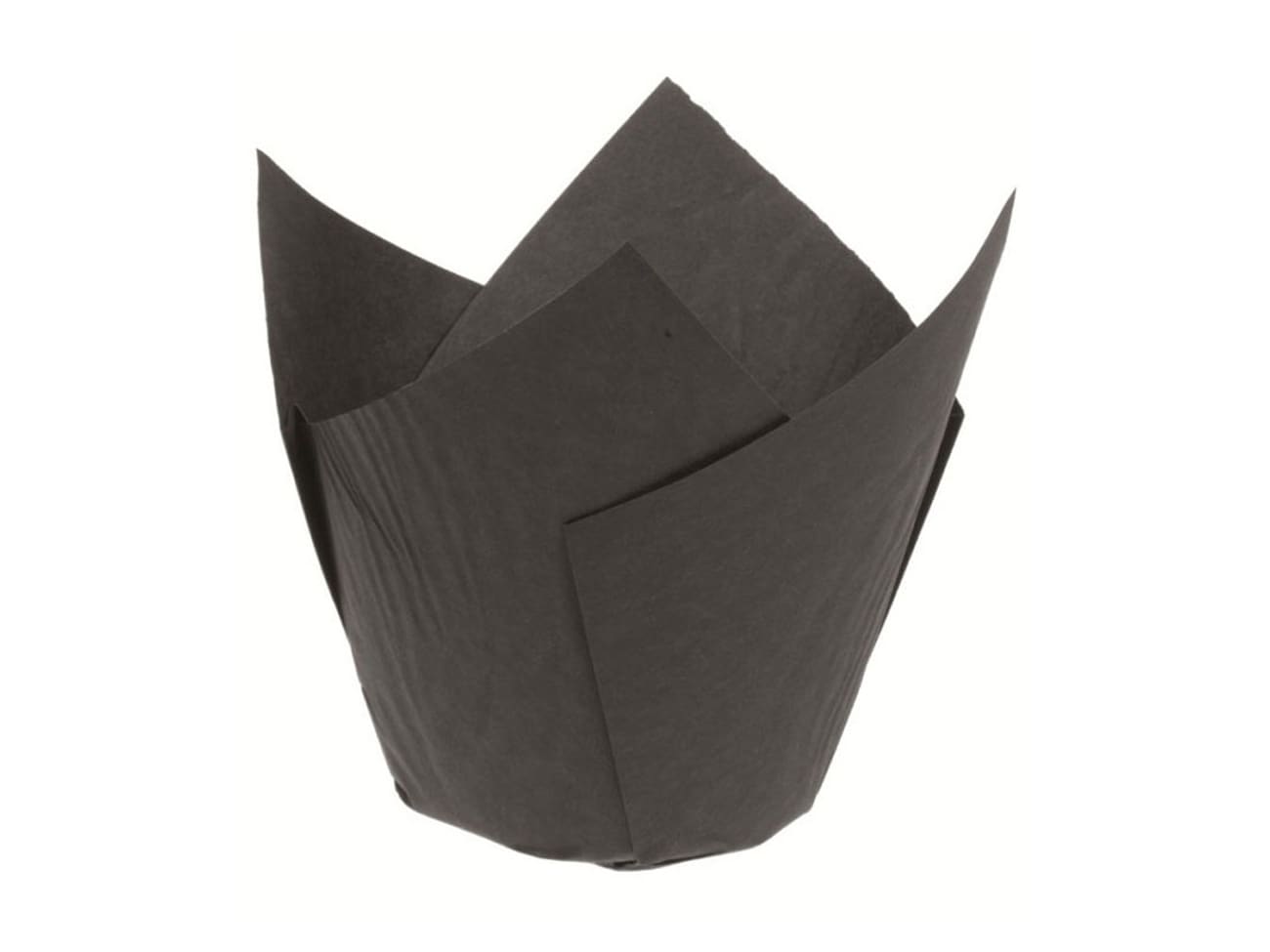 Caissette Tulipcup noire (x 200) - droite - Ø 5 x ht 8 cm - Nordia
