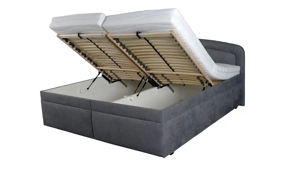 Polsterbett Bolton 180 cm Grau