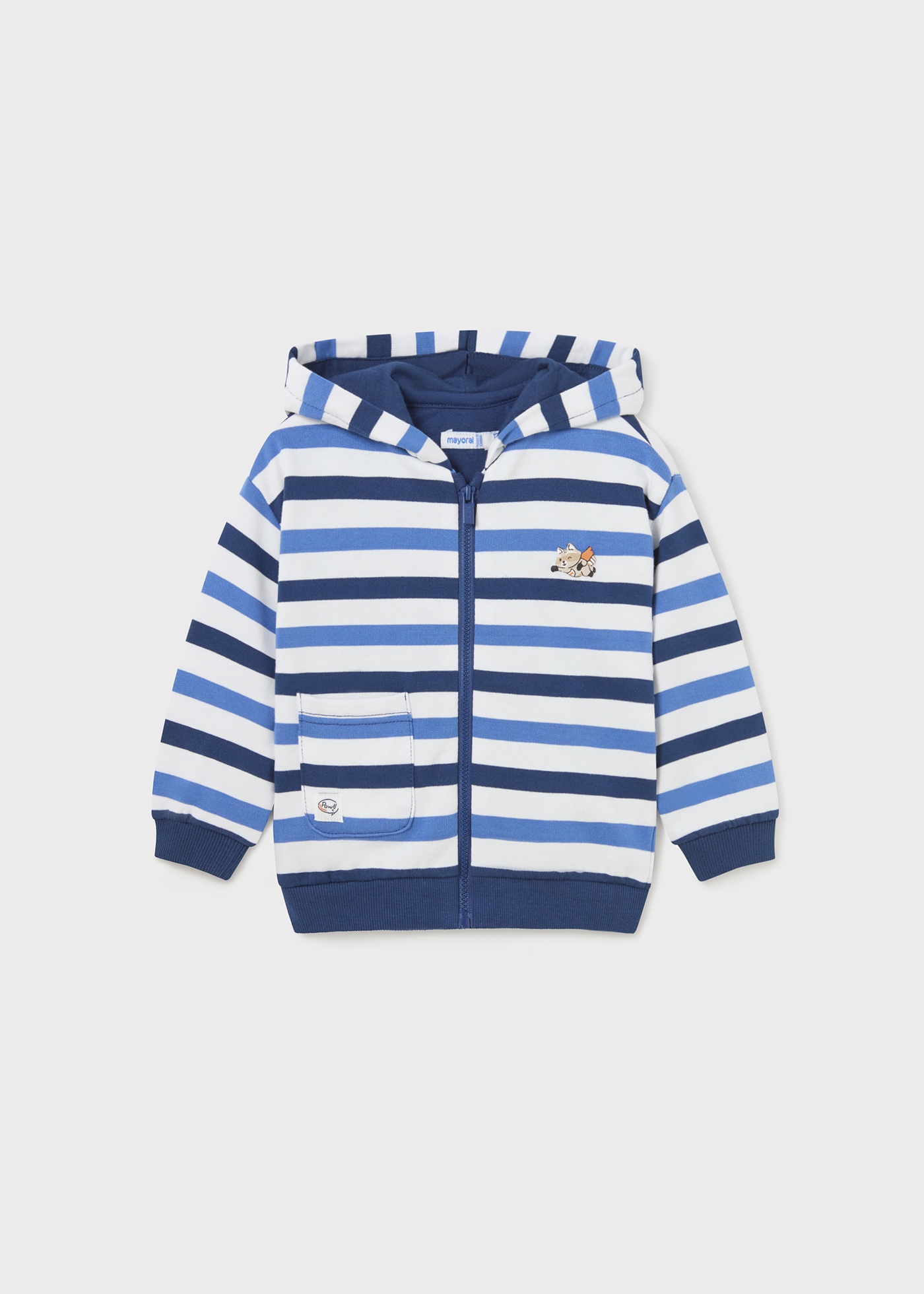 Conjunto de moletom listrado de 3 peças para bebê