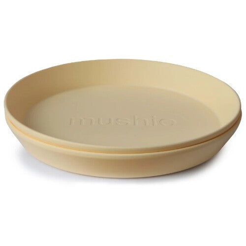 Mushie kinderborden rond - daffodil - 2st
