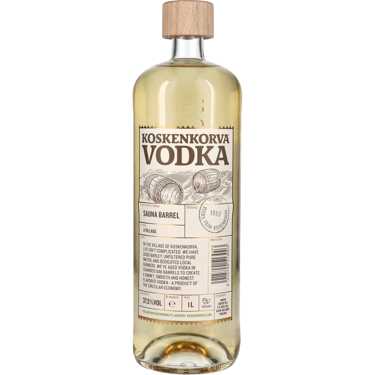 Koskenkorva Sauna Barrel Vodka 100 cl