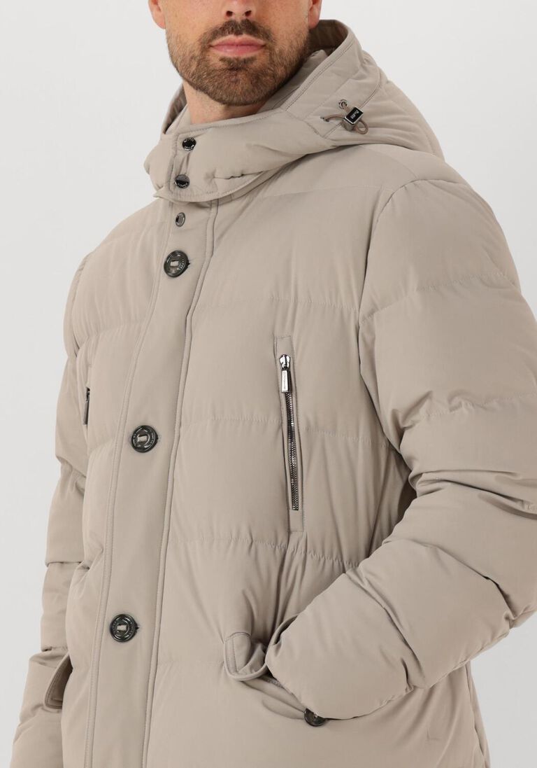 beige moorer gewatteerde jas gorner kn