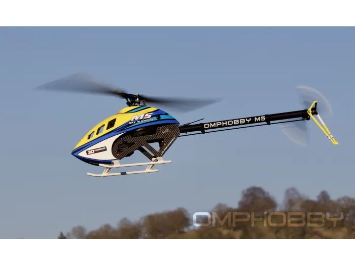 OMPHobby Helikopter M5 Solar-Yellow Bausatz und Rotorblätte M5 vielseitiger Modellheli