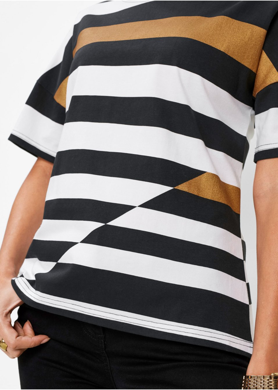 T-shirt oversize à imprimé, manches courtes