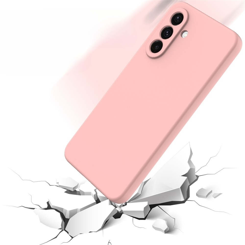 Samsung Galaxy A17 Silikon Case Hülle mit Kameraschutz   Handschlaufe - Rosa