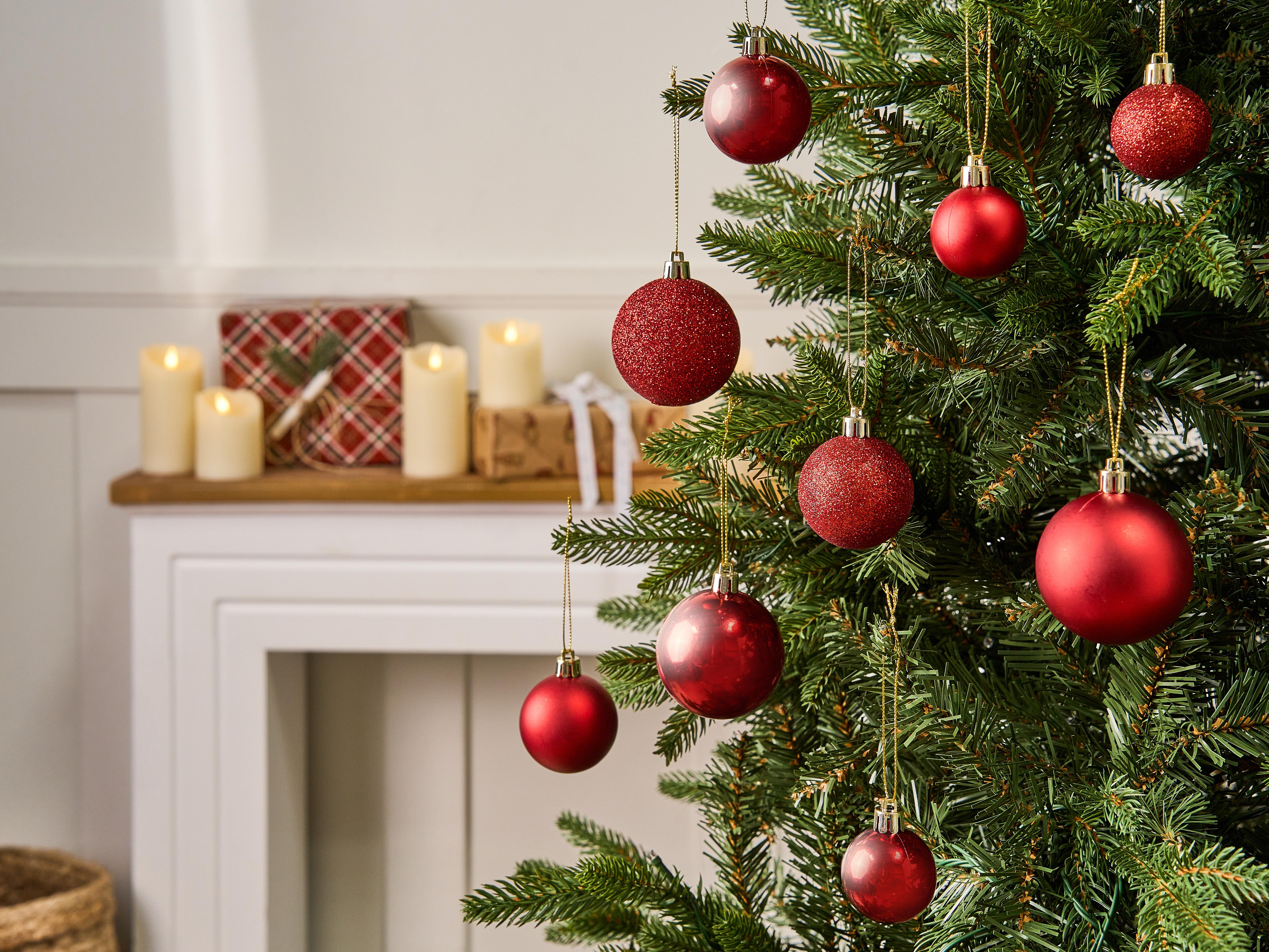 Set van 60 kerstballen TYIN Rood