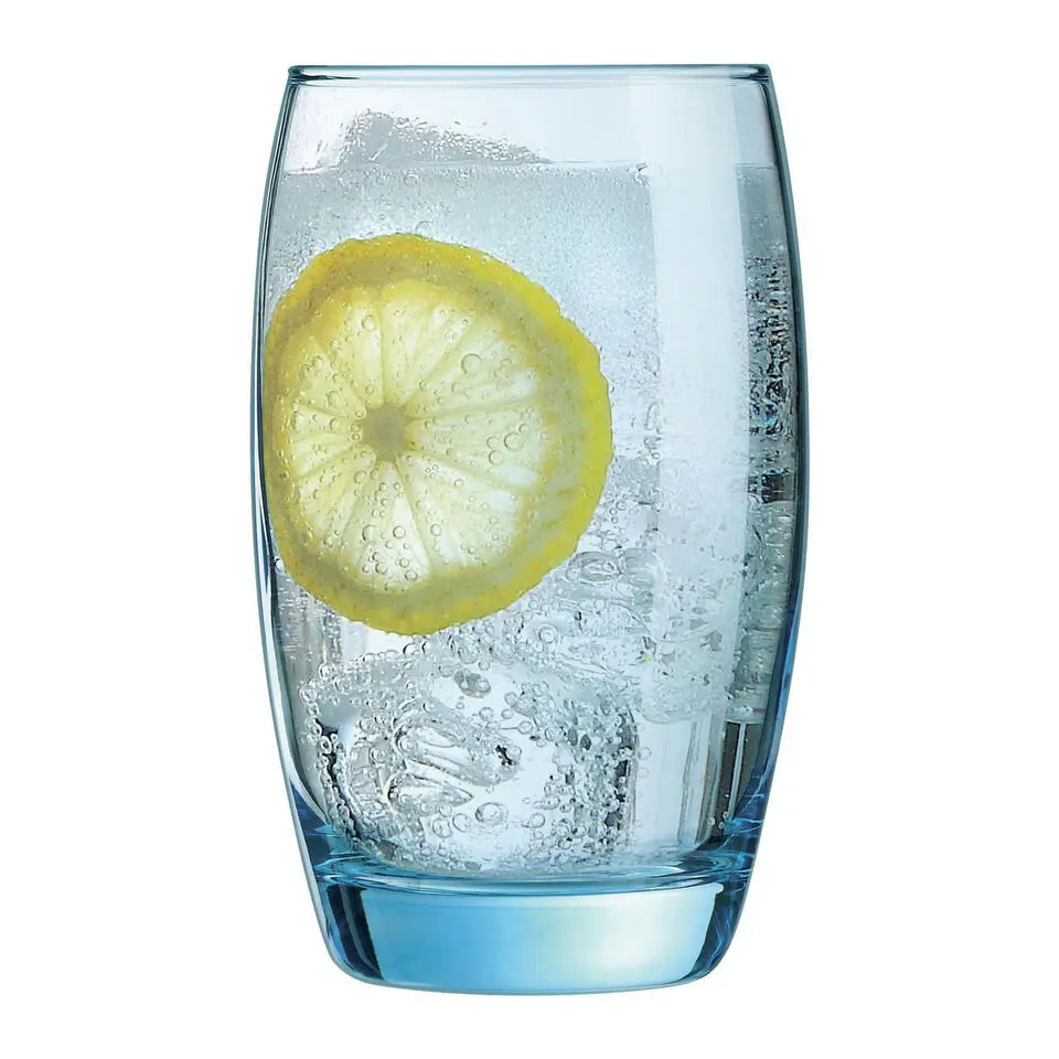 Arcoroc Drinkglazen - 6x stuks - transparant blauw - 350 ml