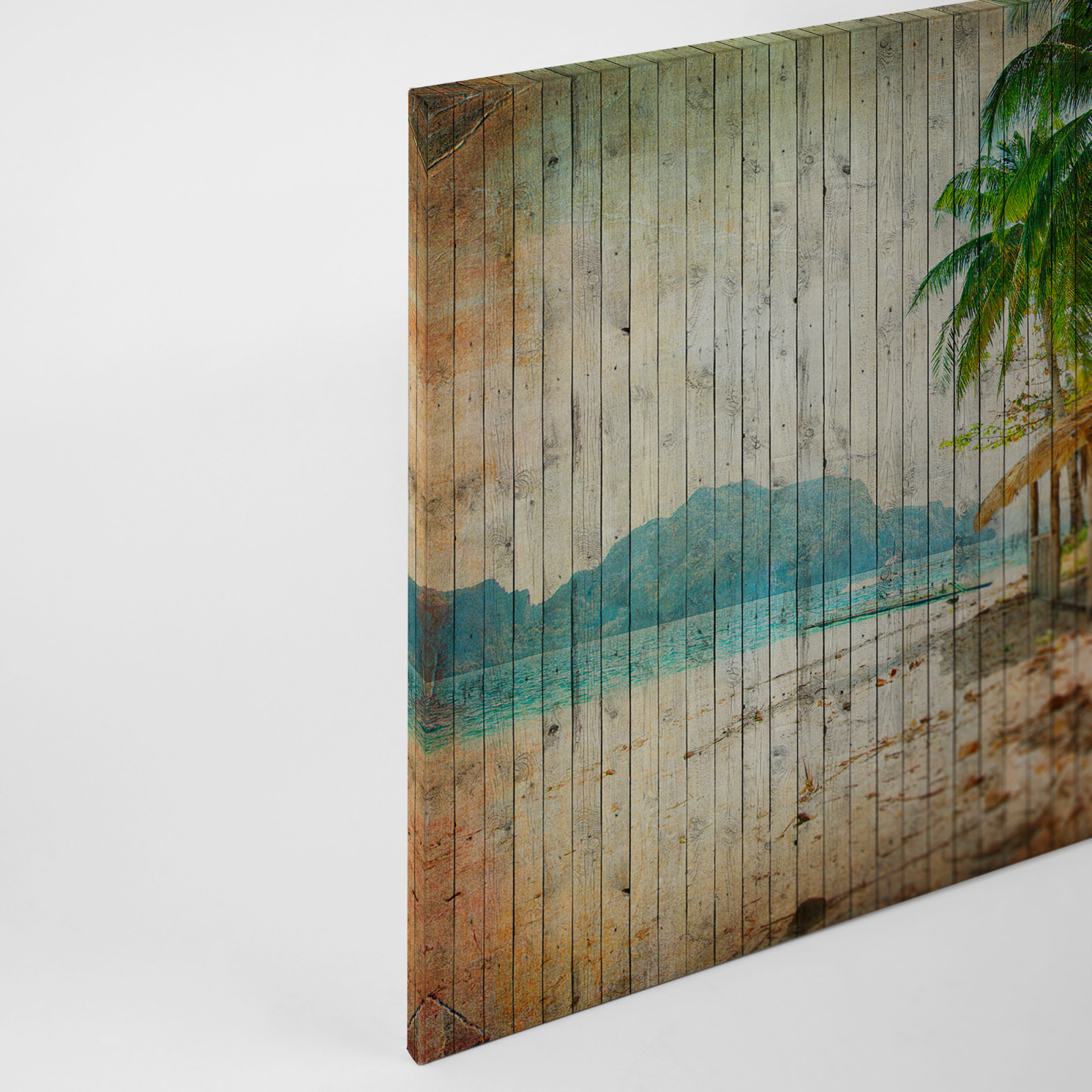 Leinwandbild TAHITI - braun-beige - 90x60 cm